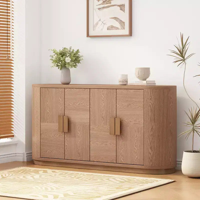 58.3" Modern Sideboard Buffet Cabinet with 4 Doors and Adjustable Shelves