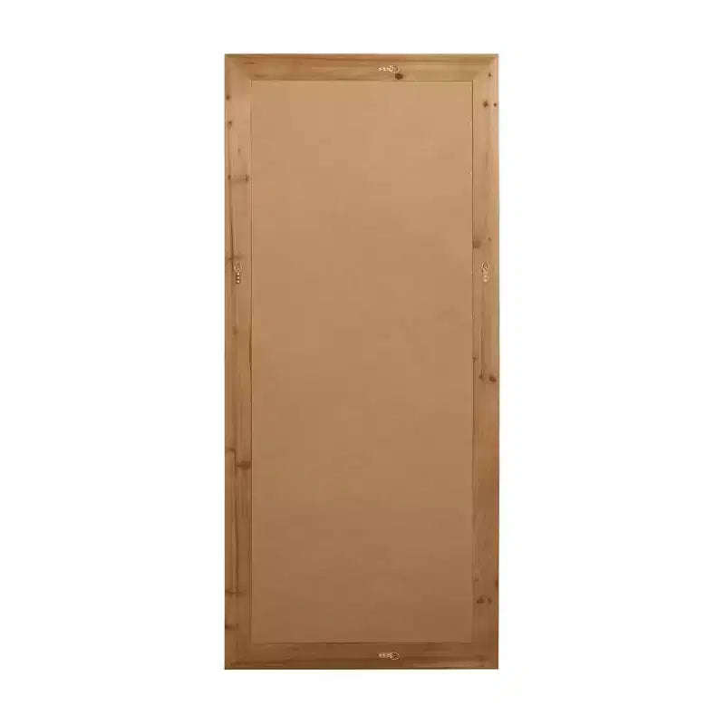 Full-Length Mirror, Solid Wood Straight Edge, Right Angle Arch, Black, 71"x35"x1", No Stand