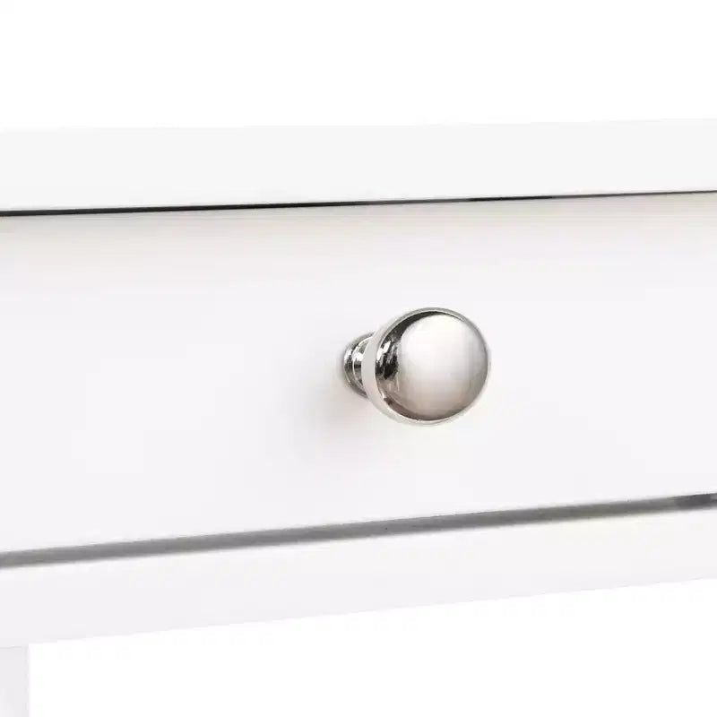 Chairside End Table with Smooth Drawer, USB Ports, Plug Outlet and Shelving, Contemporary Side Table with Storage, White