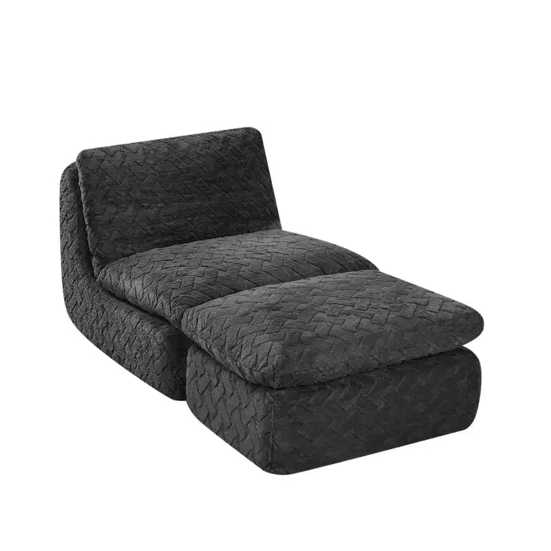 Full Compression Swivel Sofa Chair with Ottoman, Memory Foam, 360° Swivel, Ergonomic Design