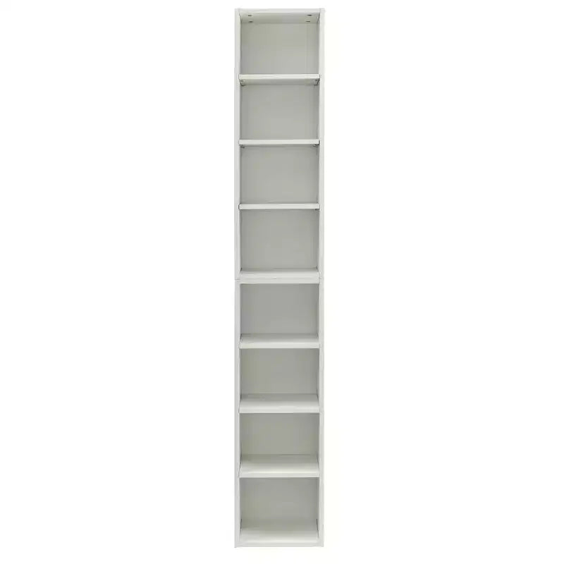 Narrow Bookshelf with 8 Tiers, Tall Bookcase for Books and CDs, Storage Organizer for Living Room, Hallway, Office