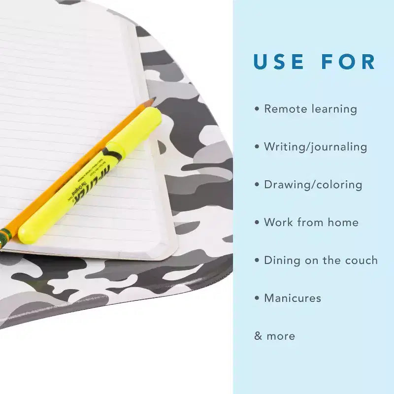 Lap Desk for Laptops up to 15.6", 17"W x 13.2"D Surface, Portable Cushioned Lap Tray