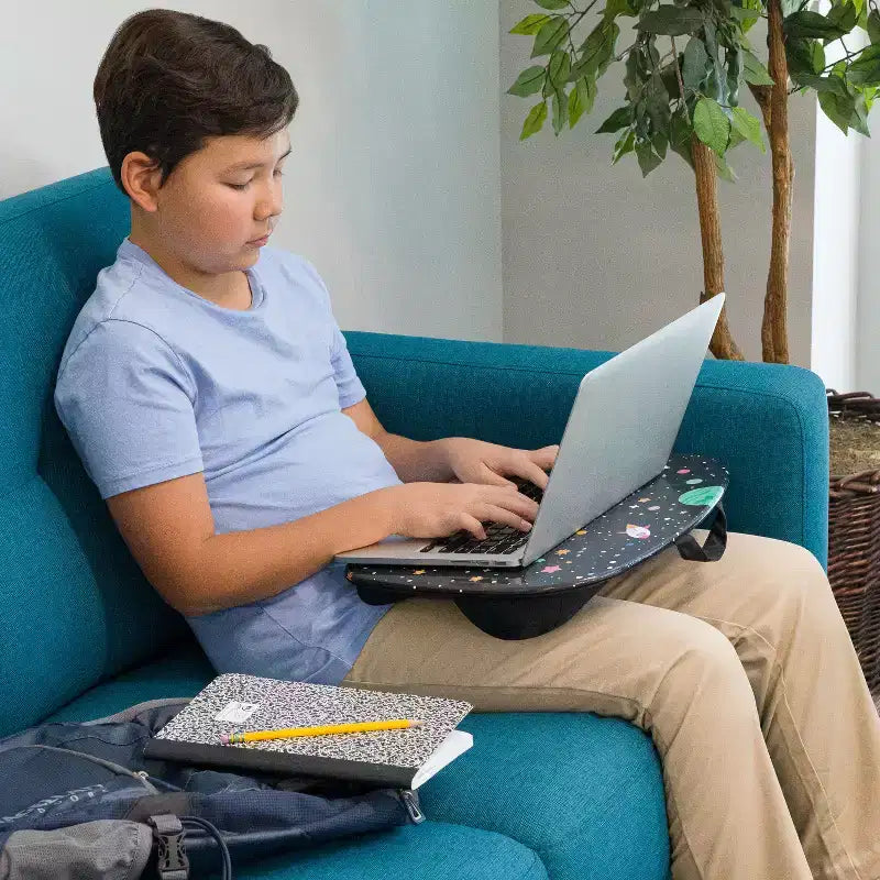 Lap Desk for Laptops up to 15.6", 17"W x 13.2"D Surface, Portable Cushioned Lap Tray