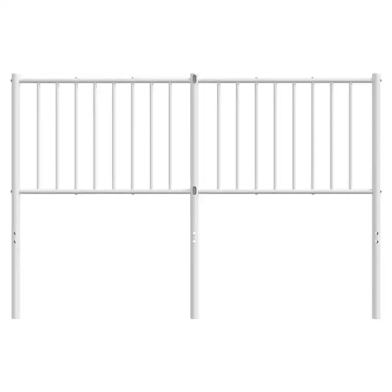 35.4" Metal Headboard for Full Size Beds, Durable Steel Construction, Modern Minimalist Bedroom, Easy Assembly, White