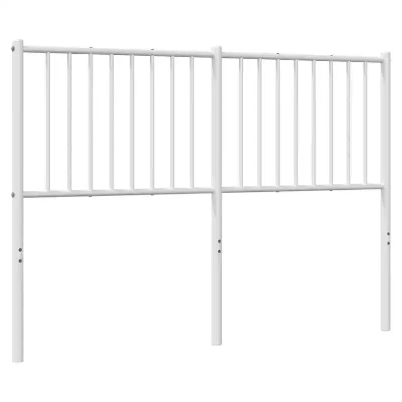 35.4" Metal Headboard for Full Size Beds, Durable Steel Construction, Modern Minimalist Bedroom, Easy Assembly, White