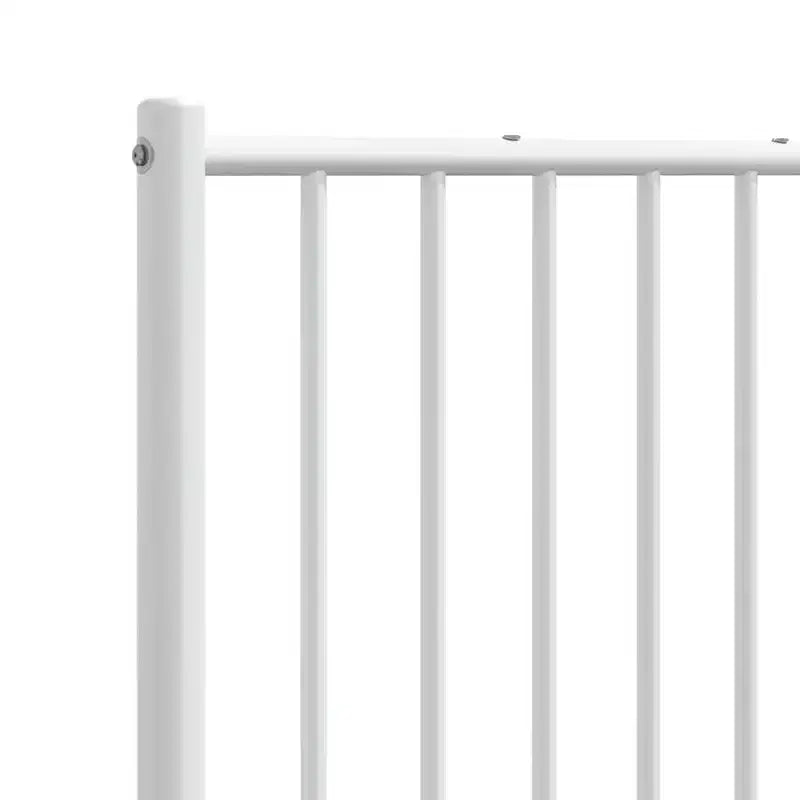 35.4" Metal Headboard for Full Size Beds, Durable Steel Construction, Modern Minimalist Bedroom, Easy Assembly, White