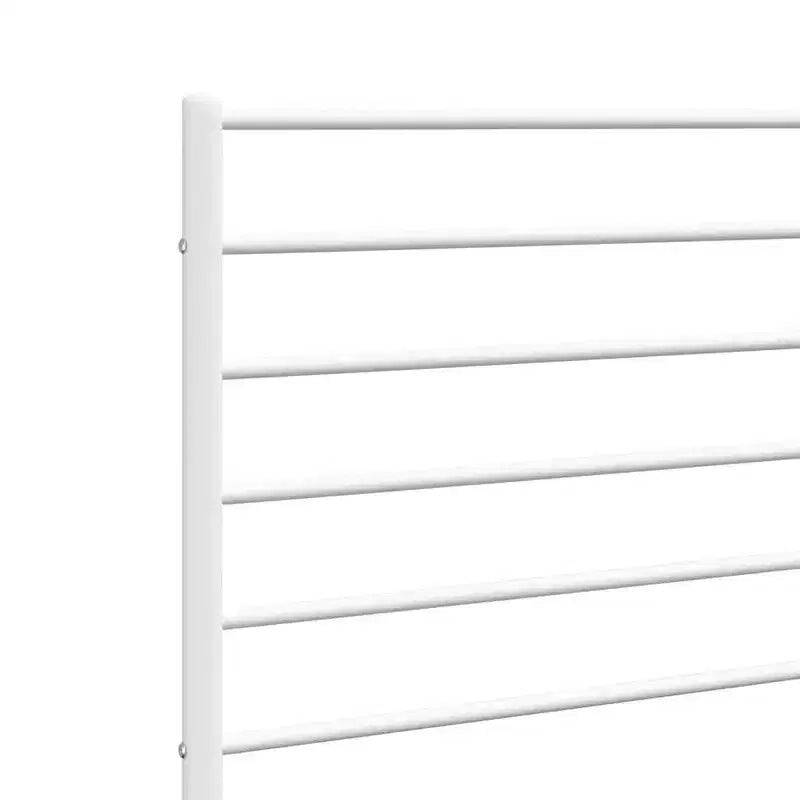 35.4" Metal Headboard for King Size Beds, Durable Steel Construction, Modern Minimalist Bedroom, Easy Assembly, White