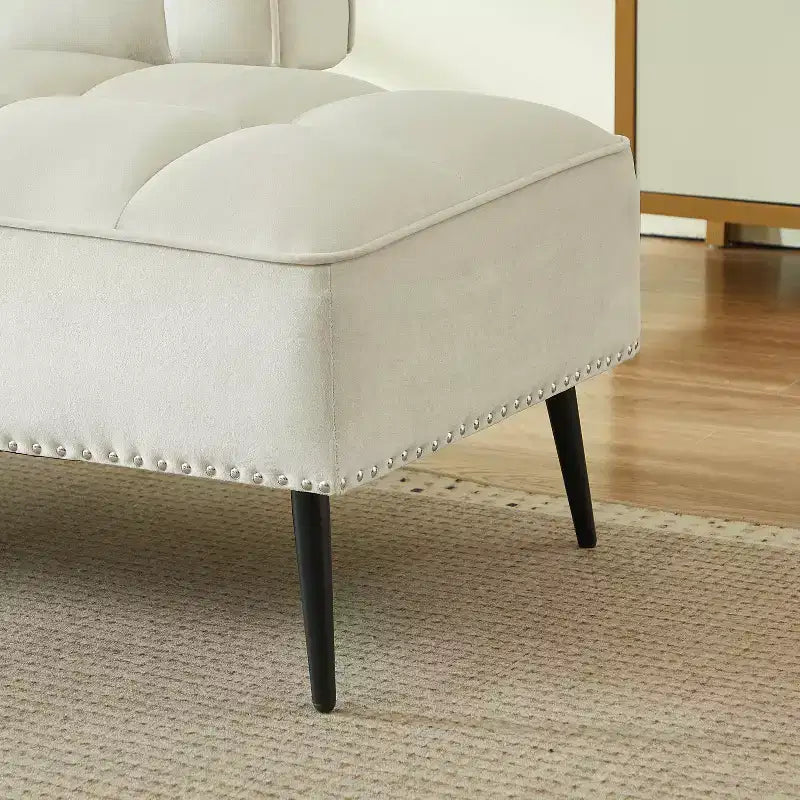 54" Velvet Loveseat Sofa with Swivel Side Table & Backrest, 2-Seater Couch for Living Room, Bedroom