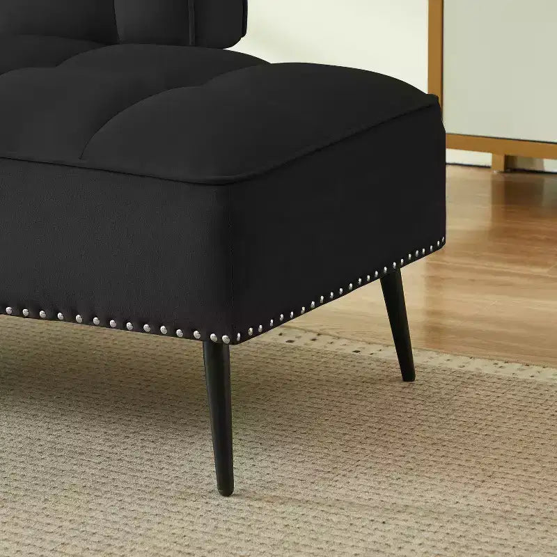 54" Velvet Loveseat Sofa with Swivel Side Table & Backrest, 2-Seater Couch for Living Room, Bedroom
