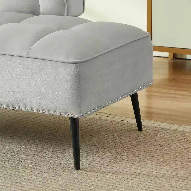 54" Velvet Loveseat Sofa with Swivel Side Table & Backrest, 2-Seater Couch for Living Room, Bedroom