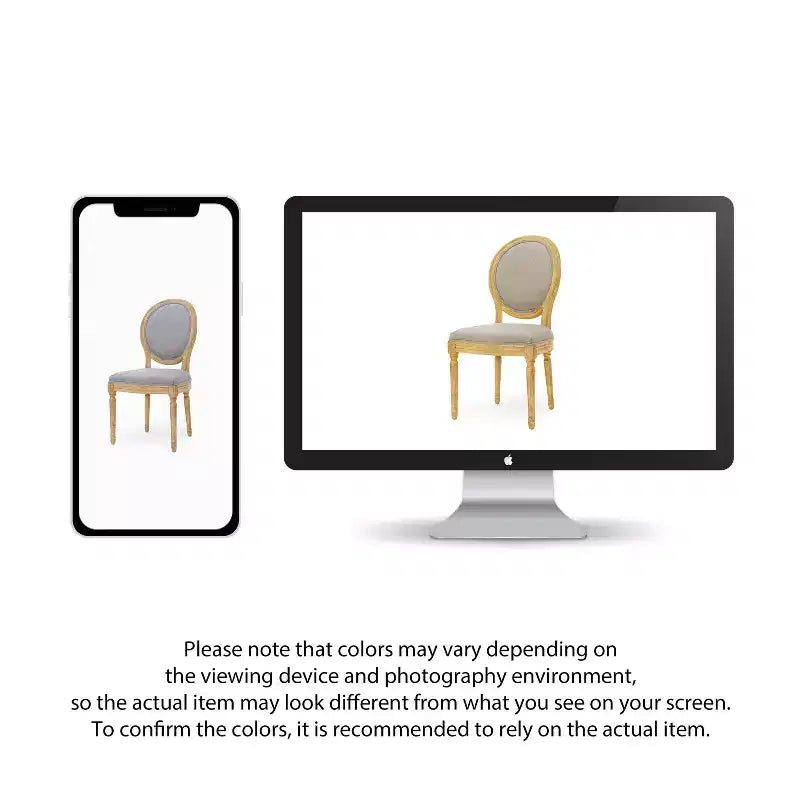 Set of 2 Traditional Upholstered Dining Chairs with King Louis Back and Rubberwood Frame