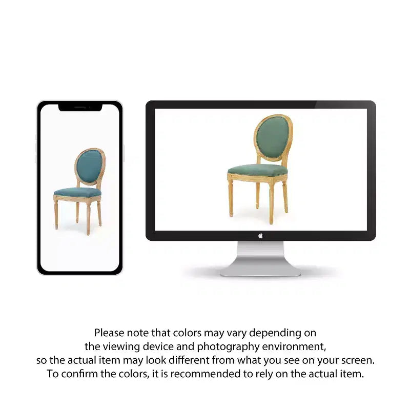 Set of 2 Traditional Upholstered Dining Chairs with King Louis Back and Rubberwood Frame