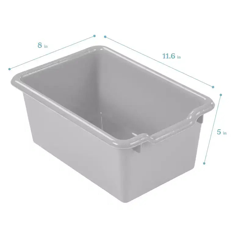 10-Cubby Tray Cabinet with 10 Scoop Front Storage Bins, 5x2, Kids Furniture