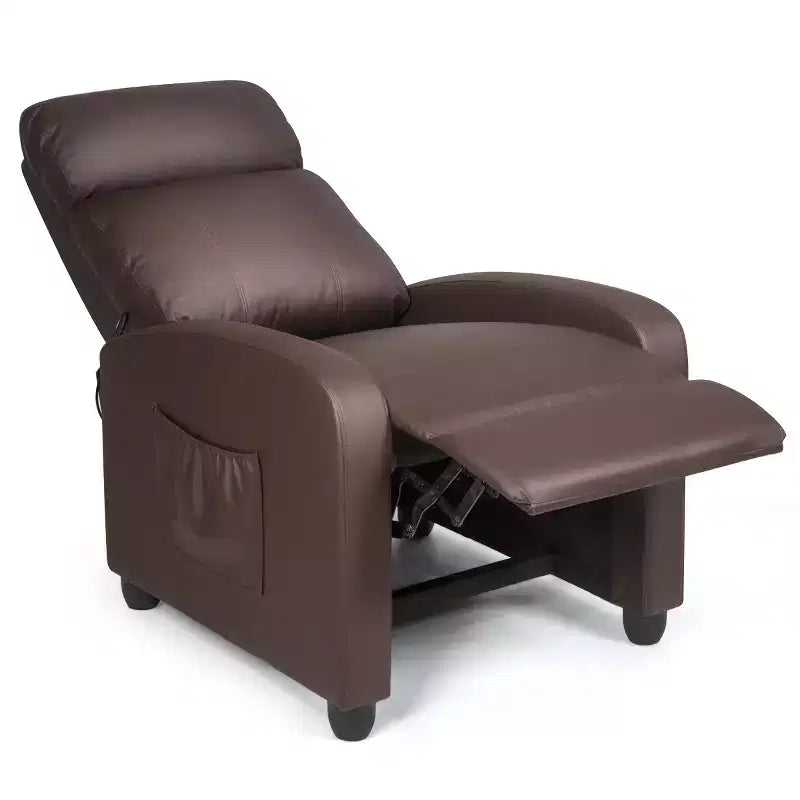 Recliner Massage Chair, Ergonomic Adjustable Single Sofa with Padded Seat – Black/Brown/Gray