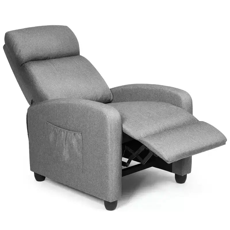 Recliner Massage Chair, Ergonomic Adjustable Single Sofa with Padded Seat – Black/Brown/Gray